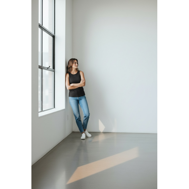 MOMO Fashion SINGLET LOEVE BLACK