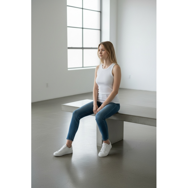 MOMO Fashion SINGLET LOEVE WHITE