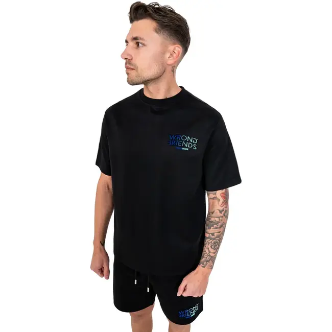 WRONG FRIENDS SIMI VALLEY T-SHIRT BLACK/BLUE