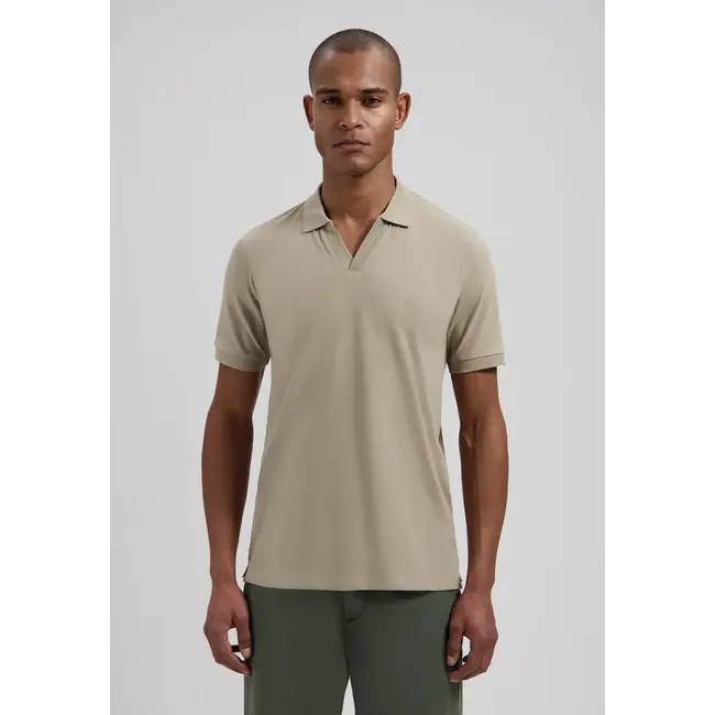 Dstrezzed BOWIE V-NECK POLO VINTAGE KHAKI