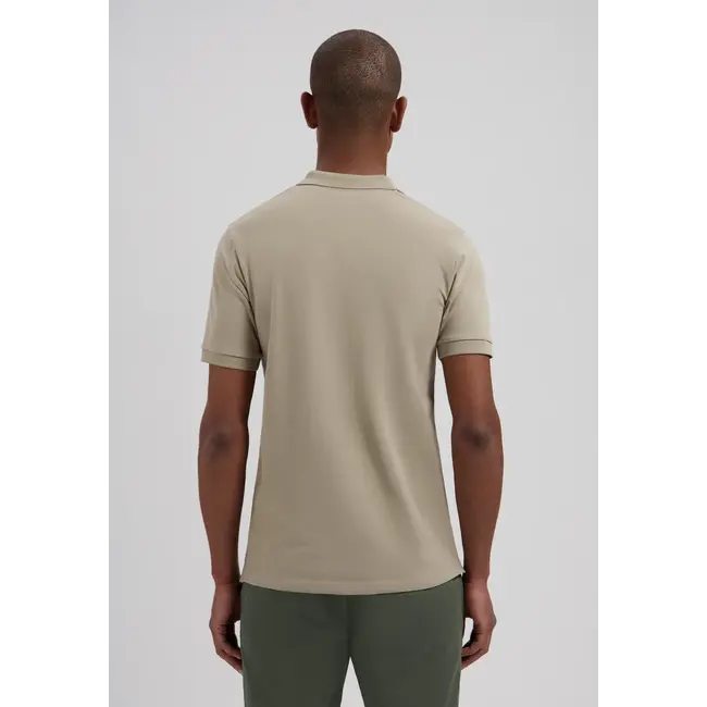 Dstrezzed BOWIE V-NECK POLO VINTAGE KHAKI