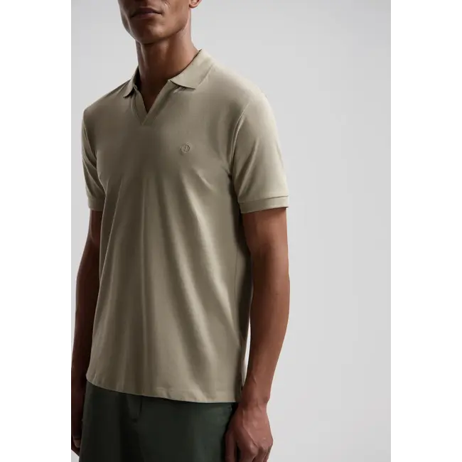 Dstrezzed BOWIE V-NECK POLO VINTAGE KHAKI