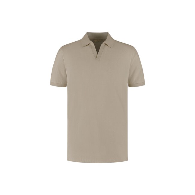 Dstrezzed BOWIE V-NECK POLO VINTAGE KHAKI