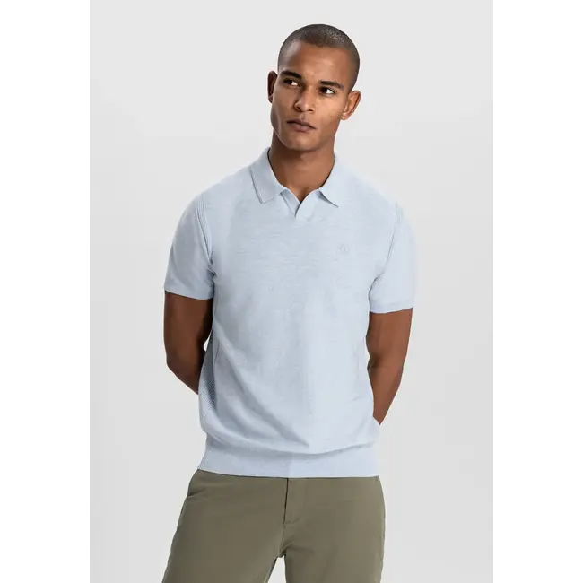 Dstrezzed MERCURY SHORT SLEEVE POLO LIGHT BLUE