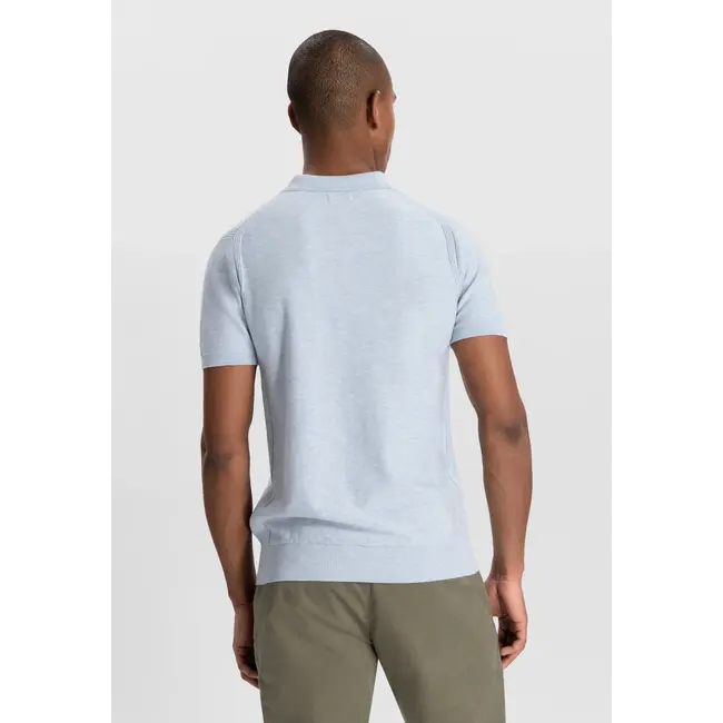 Dstrezzed MERCURY SHORT SLEEVE POLO LIGHT BLUE