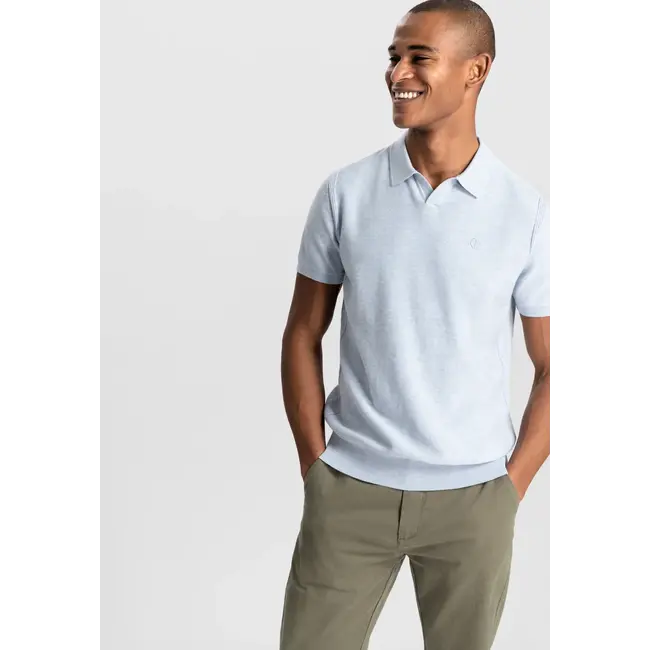 Dstrezzed MERCURY SHORT SLEEVE POLO LIGHT BLUE