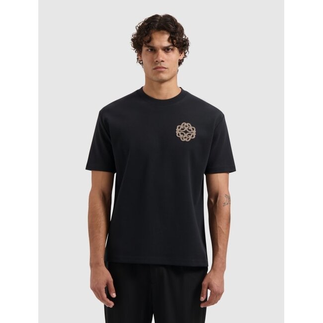 PURE PATH EMBLEM LOGO T-SHIRT BLACK