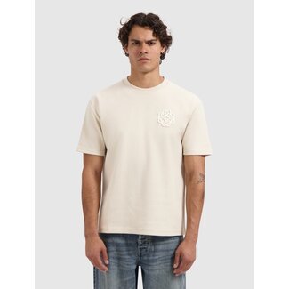 PURE PATH EMBLEM LOGO T-SHIRT SAND