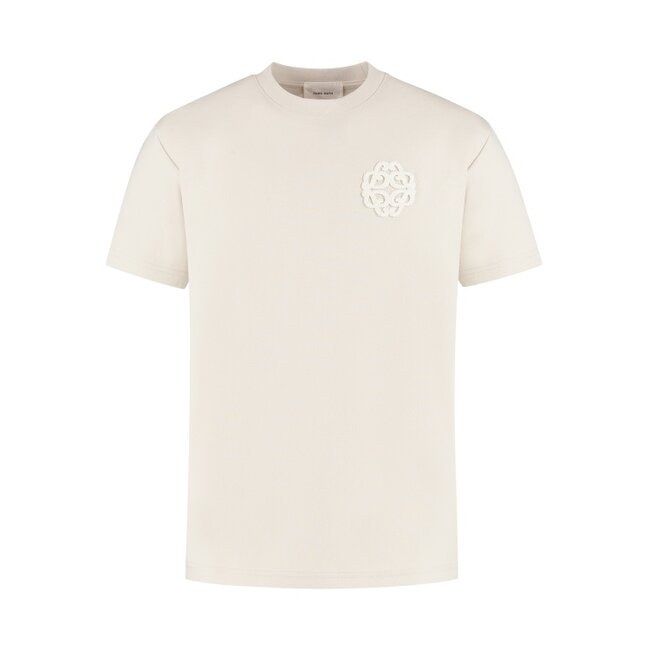 PURE PATH EMBLEM LOGO T-SHIRT SAND