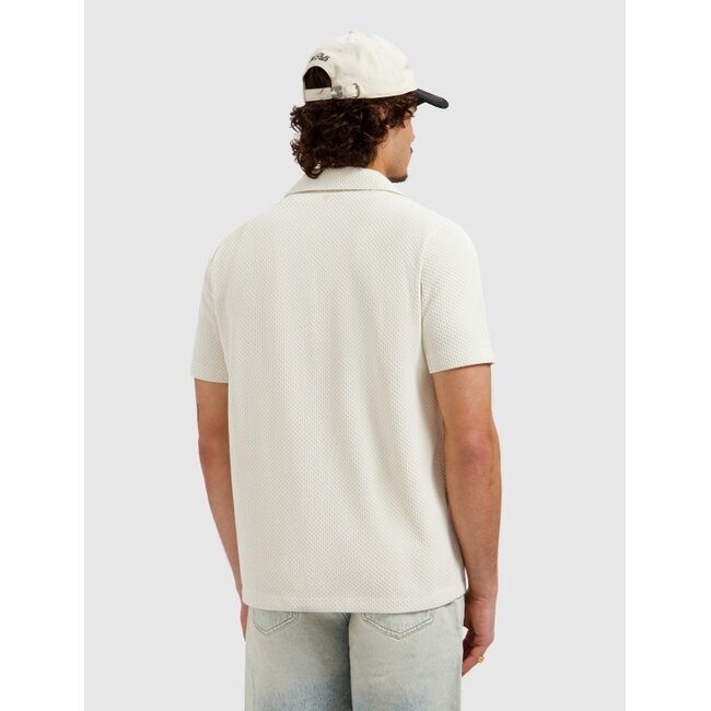 PURE PATH HONEYCOMB SHORTSLEEVE SHIRT ECRU