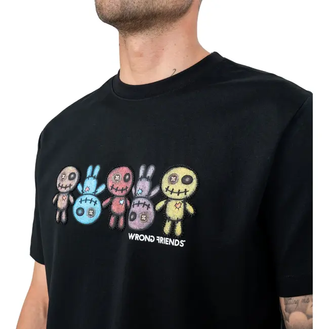 WRONG FRIENDS FRANKLIN T-SHIRT BLACK