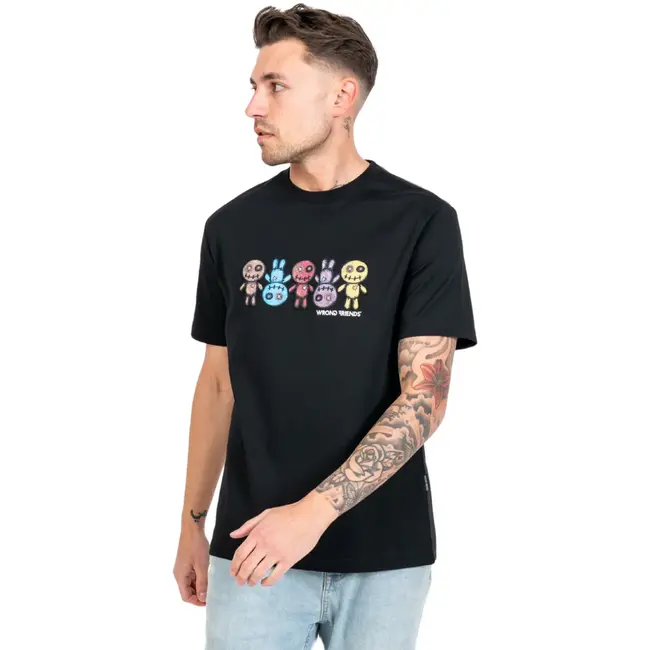 WRONG FRIENDS FRANKLIN T-SHIRT BLACK
