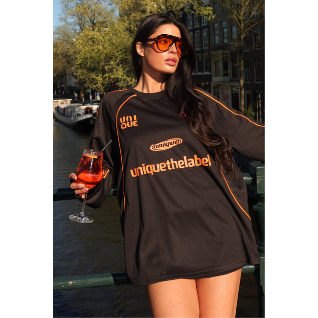 Unique the Label AMA LONGSLEEVE BLACK/ORANGE