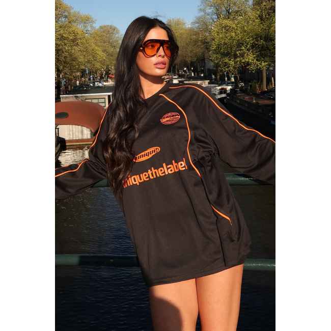 Unique the Label AMA LONGSLEEVE BLACK/ORANGE