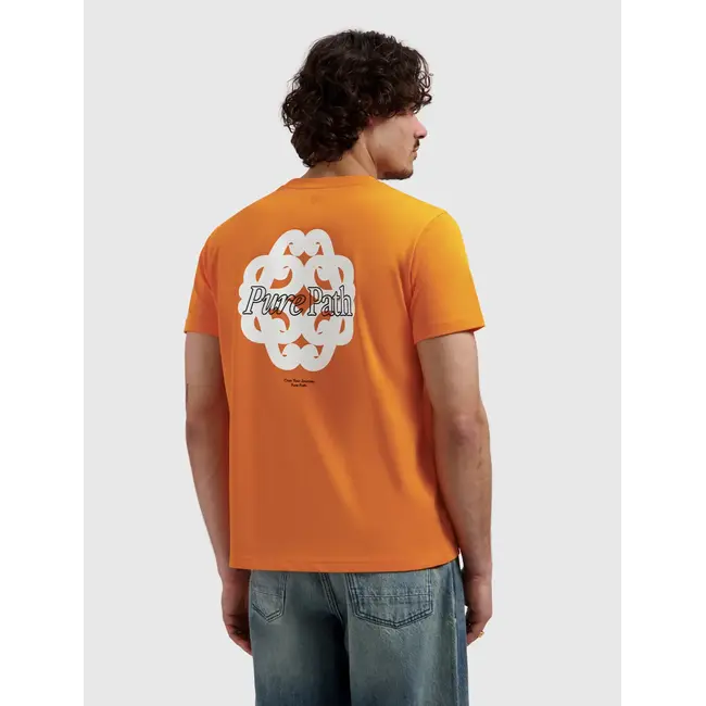 PURE PATH BOLD EMBLEM T-SHIRT ORANGE