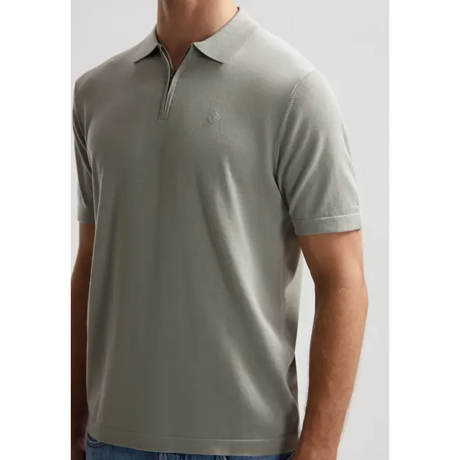 Dstrezzed DORIAN ZIP POLO GHOST GREY