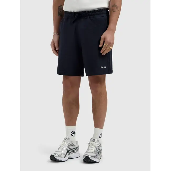 PURE PATH STRUCTURE SWEAT SHORTS NAVY