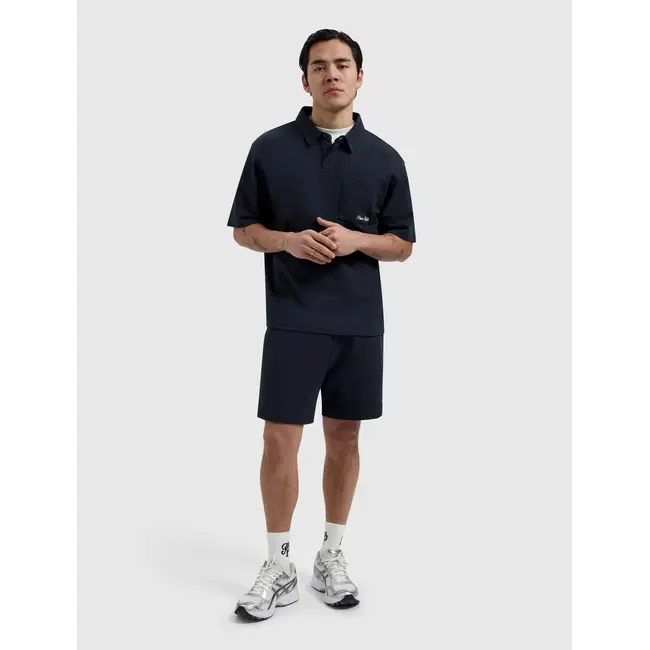 PURE PATH STRUCTURE SWEAT SHORTS NAVY