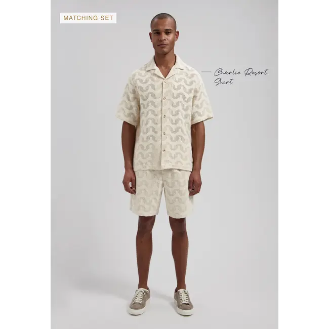 Dstrezzed BRANDO TOWELING SHORT SILVER BIRCH