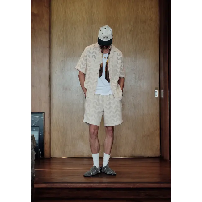 Dstrezzed BRANDO TOWELING SHORT SILVER BIRCH