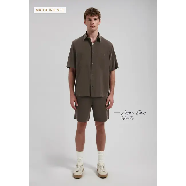 Dstrezzed SAMUEL SUMMER SHIRT DARK BROWN