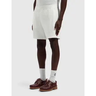 PURE PATH STRUCTURED DOBBY WEAVE SHORTS OFF WHITE