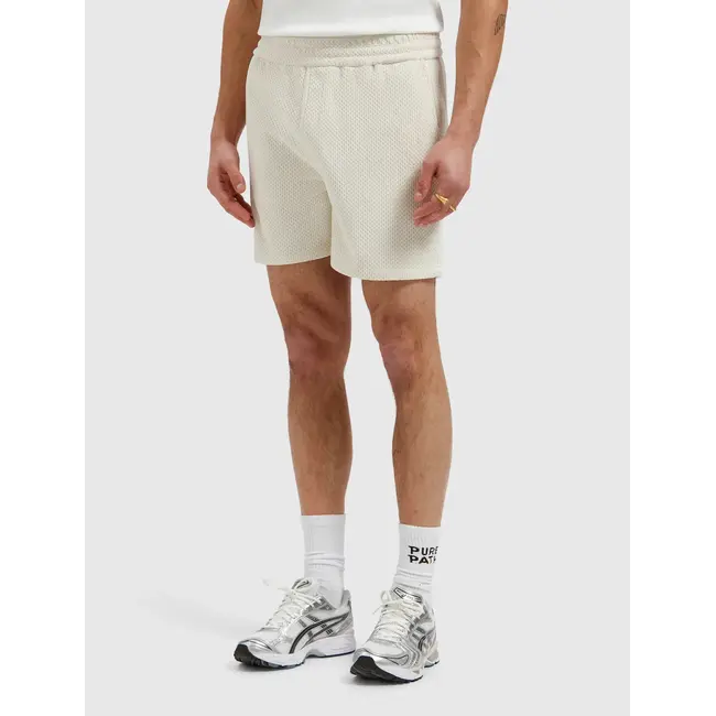 PURE PATH HONEYCOMB SHORTS ECRU
