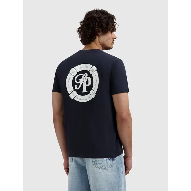 PURE PATH BUOY INTIALS T-SHIRT DARK NAVY