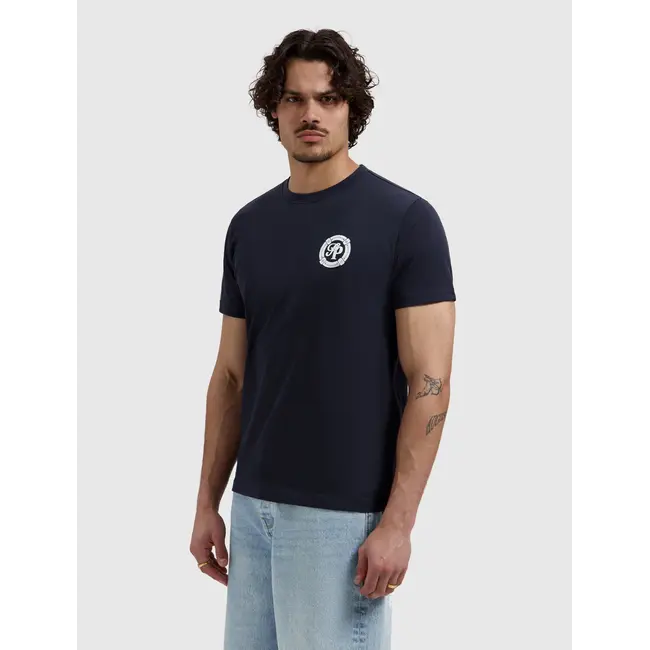 PURE PATH BUOY INTIALS T-SHIRT DARK NAVY