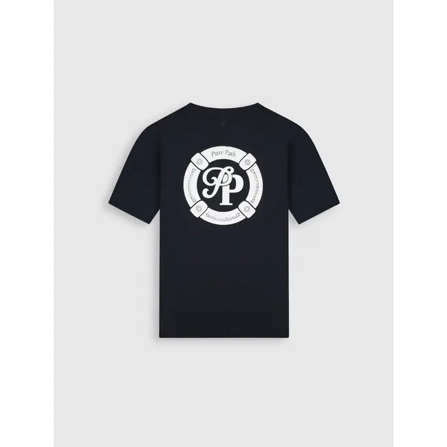 PURE PATH BUOY INTIALS T-SHIRT DARK NAVY