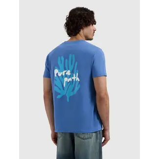 PURE PATH CORAL REEF T-SHIRT FADED COBALT