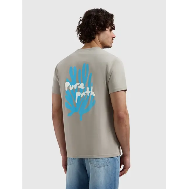 PURE PATH CORAL REEF T-SHIRT TAUPE