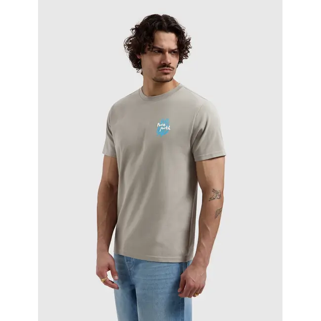 PURE PATH CORAL REEF T-SHIRT TAUPE