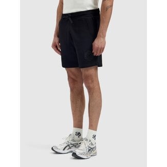 PURE PATH EMBLEM BADGE SWEAT SHORTS BLACK