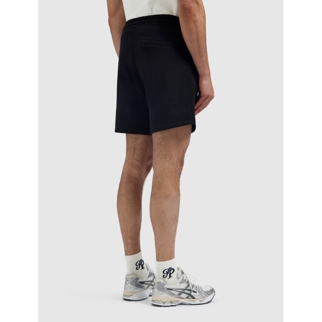 PURE PATH EMBLEM BADGE SWEAT SHORTS BLACK