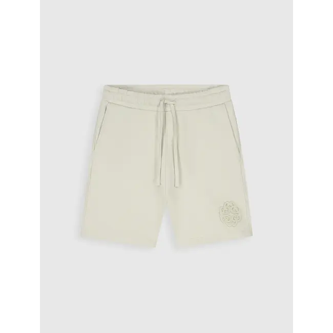 PURE PATH EMBLEM BADGE SWEAT SHORTS SAND
