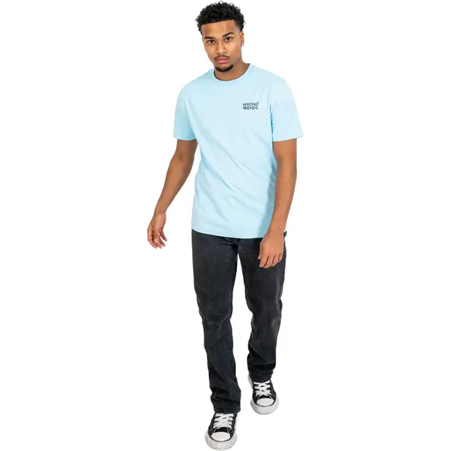 WRONG FRIENDS BELLEVUE T-SHIRT LIGHT BLUE