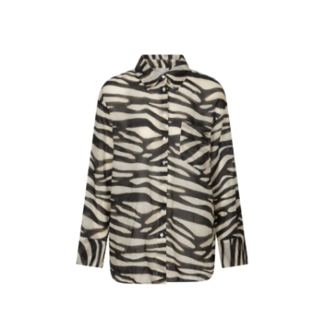 THE LOLA CLUB AMARA BLOUSE ZEBRA BLACK