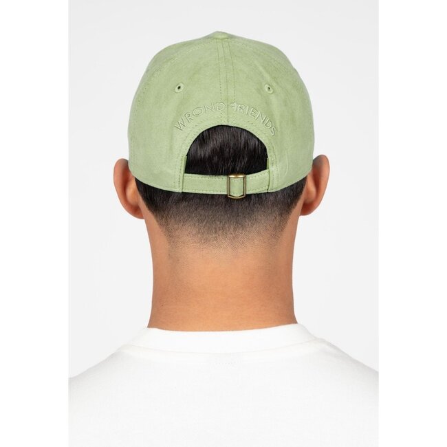 WRONG FRIENDS SACRAMENTO SUEDE CAP LIGHT GREEN