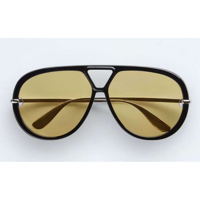BOTTEGA VENETA CLASSIC AVIATOR BLACK/YELLOW
