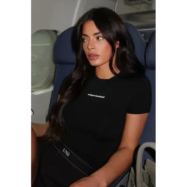 Unique the Label GISELLE SHORT SLEEVE BLACK