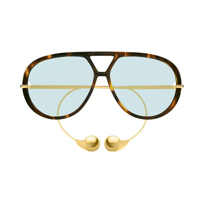 BOTTEGA VENETA DROP AVIATOR SUNGLASSES