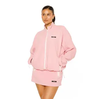 L.A Sisters FLEECE ZIP UP JACKET PINK