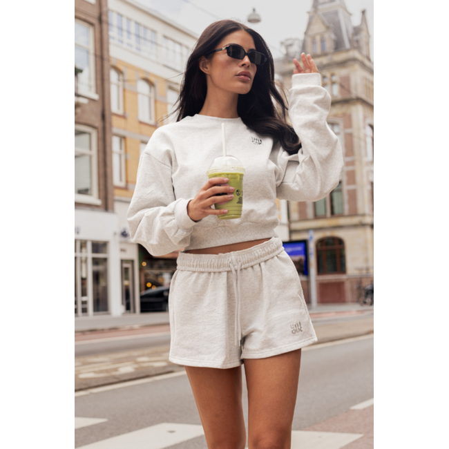 Unique the Label PEGGY SHORTS LIKGHT GREY MARL