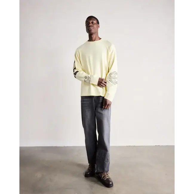 SAINT BLANC MULTI LOGO RAGLAN LONG SHIRT YELLOW