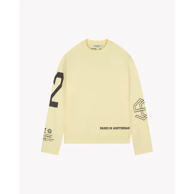 SAINT BLANC MULTI LOGO RAGLAN LONG SHIRT YELLOW