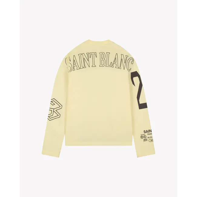 SAINT BLANC MULTI LOGO RAGLAN LONG SHIRT YELLOW