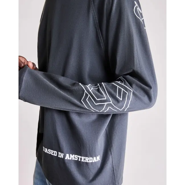 SAINT BLANC MULTI LOGO RAGLAN LONG SHIRT BLACK
