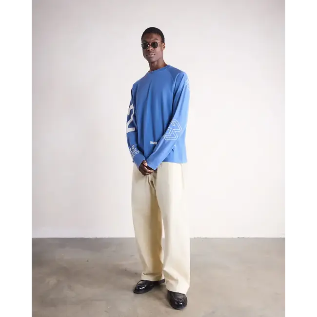 SAINT BLANC MULTI LOGO RAGLAN LONG SHIRT BLUE