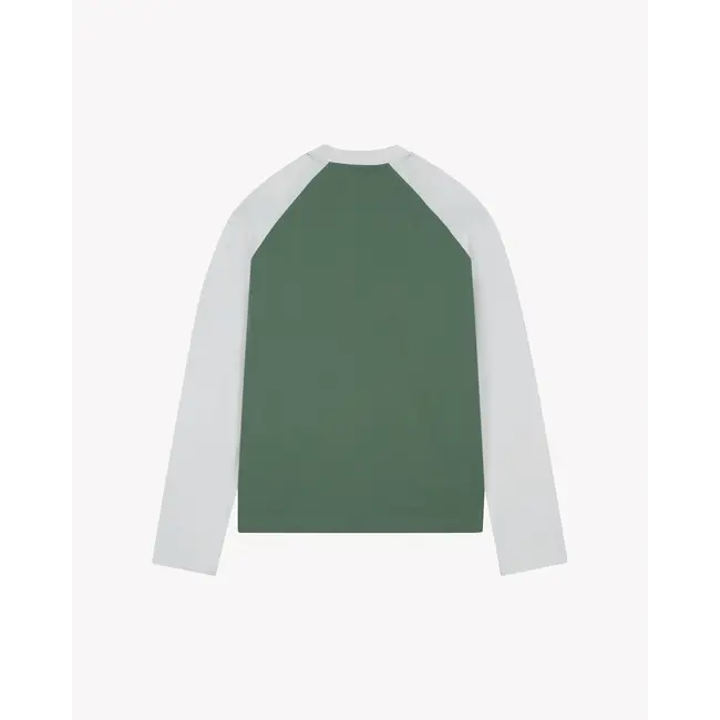 SAINT BLANC BLEND LOGO RAGLAN LONG SHIRT GREEN/WHITE